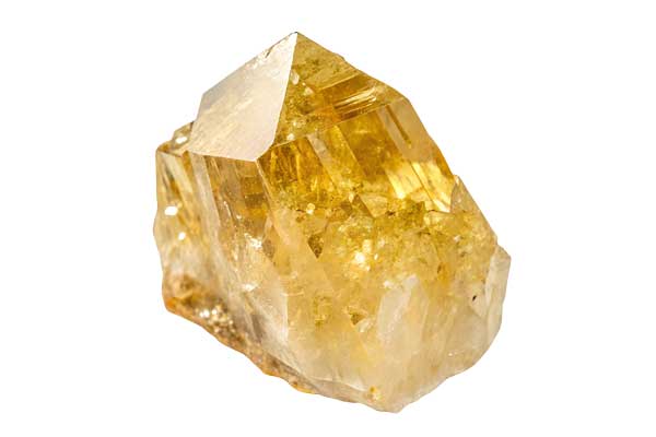 A raw citrine crystal